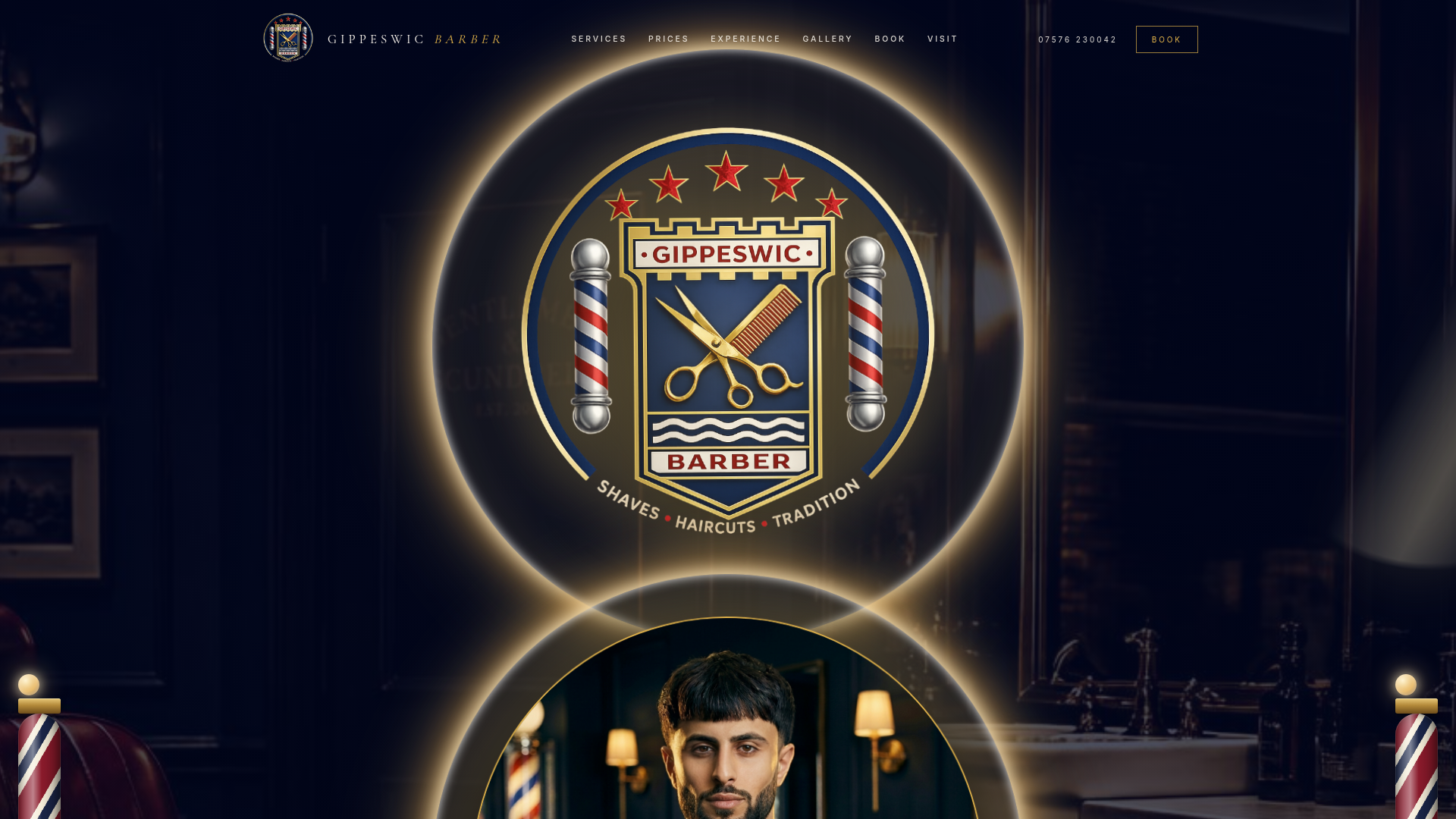Gippeswic Barber — bespoke website built by HMG